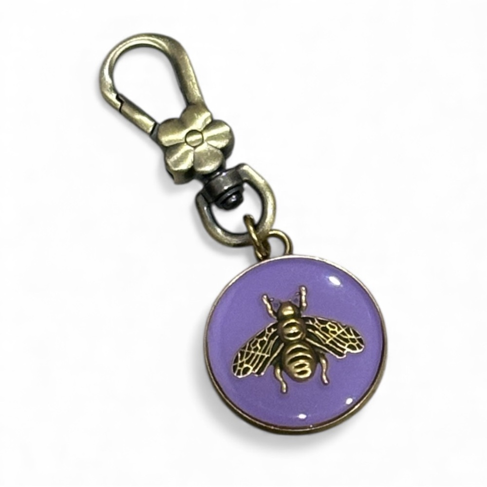 Gucci Keychain with Gold Bee Charm